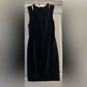 Boss Black Sleeveless Midi Sheath Dress